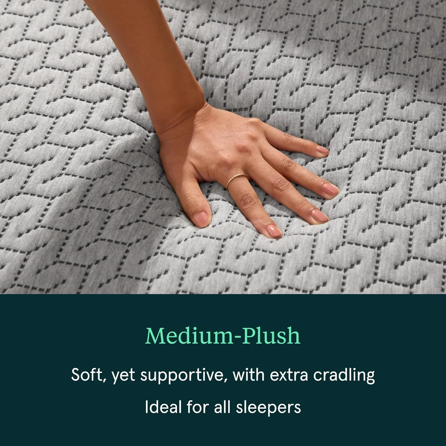 Tuft & Needle Mint Medium Plush Queen Size Adaptive Foam Mattress in a Box, Cooling Pressure Relief, Contouring Support, 100 Night Trial, Fiberglass Free, CertiPUR-US, 10-Year Limited Warranty