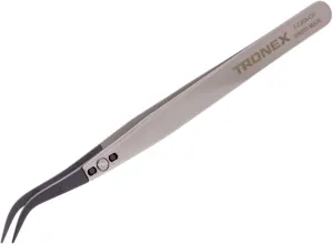 Tweezers - Tronex 7 SS W/Replaceable Ceramic Tip, Curved Fine Sharp Tip