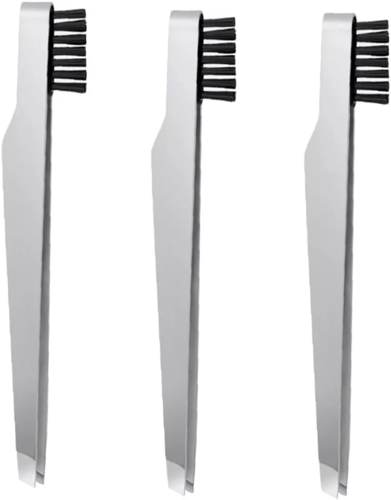 VICASKY 6pcs Stainless Steel Eyebrow Clamps Portable Multi-purpose Makeup Tweezers for Ladies Lightweight and Tools for Precision Eyebrow Grooming Silver Finish