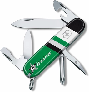 Victorinox Tinker Swiss Army Knife – Compact 12 Function Swiss Made Pocket Knife with Large Blade, Small Blade and Bottle Opener – Dallas Stars