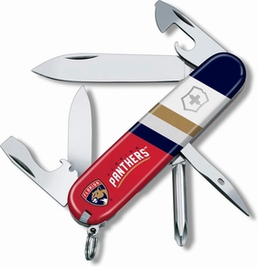 Victorinox Tinker Swiss Army Knife – Compact 12 Function Swiss Made Pocket Knife with Large Blade, Small Blade and Bottle Opener – Florida Panthers