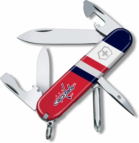 Victorinox Tinker Swiss Army Knife – Compact 12 Function Swiss Made Pocket Knife with Large Blade, Small Blade and Bottle Opener – Washington Capitals