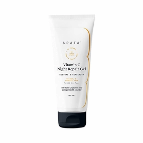 Vitamin C Night Repair Gel With Pomegranate, Hyaluronic Acid & Cucumber (50 ML) | All Skin Types | Restores & Replenishes Skin | All-Natural, Vegan & Cruelty-Free | night cream for women & men