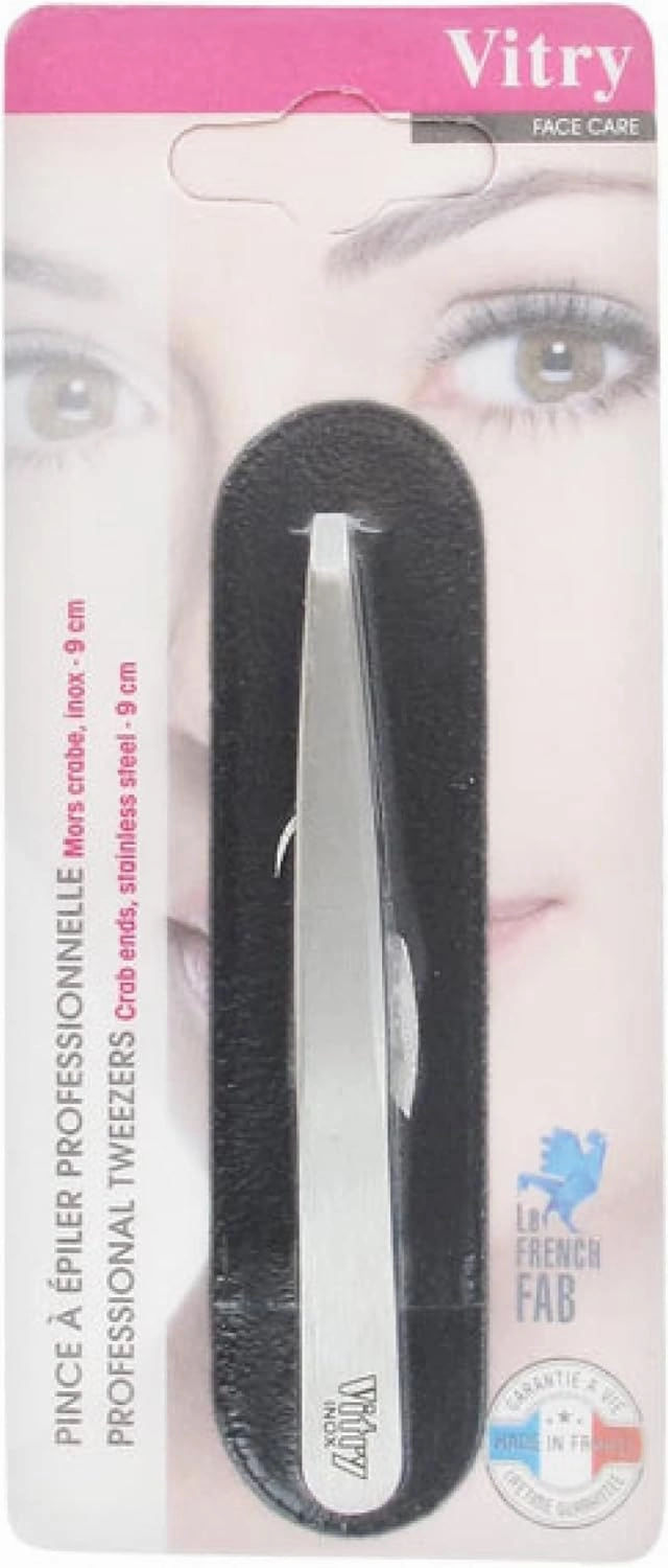Vitry Les Petites Frenchies Collection Slanted Curved Tweezers - Motif May Vary