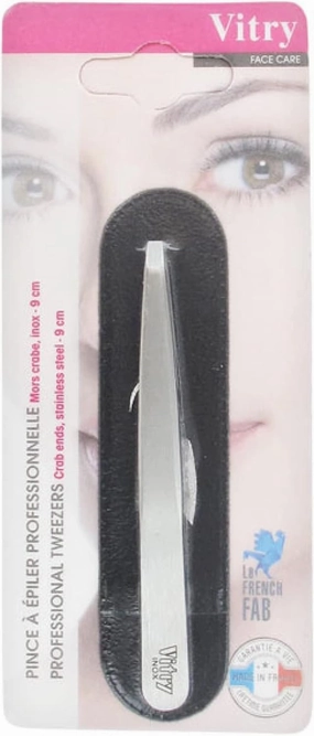 Vitry Les Petites Frenchies Collection Slanted Curved Tweezers - Motif May Vary