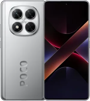 Xiaomi Poco X7 5G   4G LTE (for Tmobile Mint Tello & Global) (512GB   12GB) Ai Curved 6.67" 50MP Triple Cam NFC Dual sim Unlocked Model 24095PCADG (Silver)
