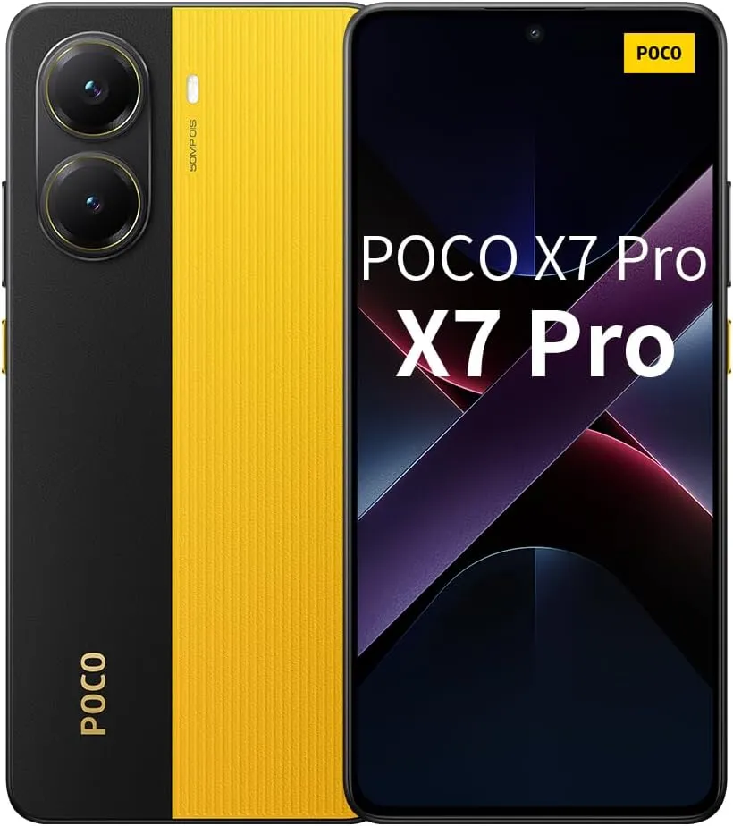 Xiaomi Poco X7 PRO 5G   4G LTE (for Tmobile Mint Tello & Global) (512GB   12GB) Ai 6.67" 50MP Gamers Phone NFC Dual sim Unlocked Model 2412DPC0AG (Yellow)