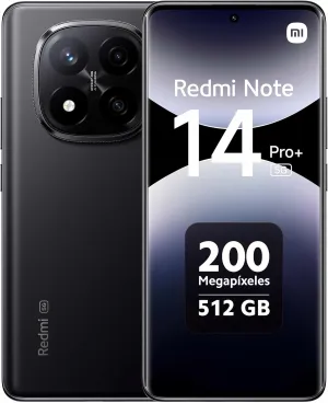 Xiaomi Redmi Note 14 Pro  Plus 5G   4G LTE (for Tmobile Mint Tello & Global) (512GB   12GB) NFC 6.67" 120Hz 200MP Pro AI Camera Model 24115RA8EG Unlocked Dual Sim (Midnight Black)