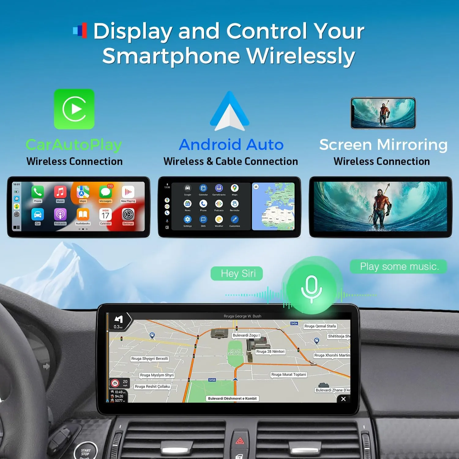 XTRONS 12.3 Inch Android 14 Car Stereo for BMW X5 E70 X6 E71 2007-2010 CCC System, IPS Touch Screen 4 64GB Global 4G Car Radio GPS Navigation Support Wireless Car Play Android Auto