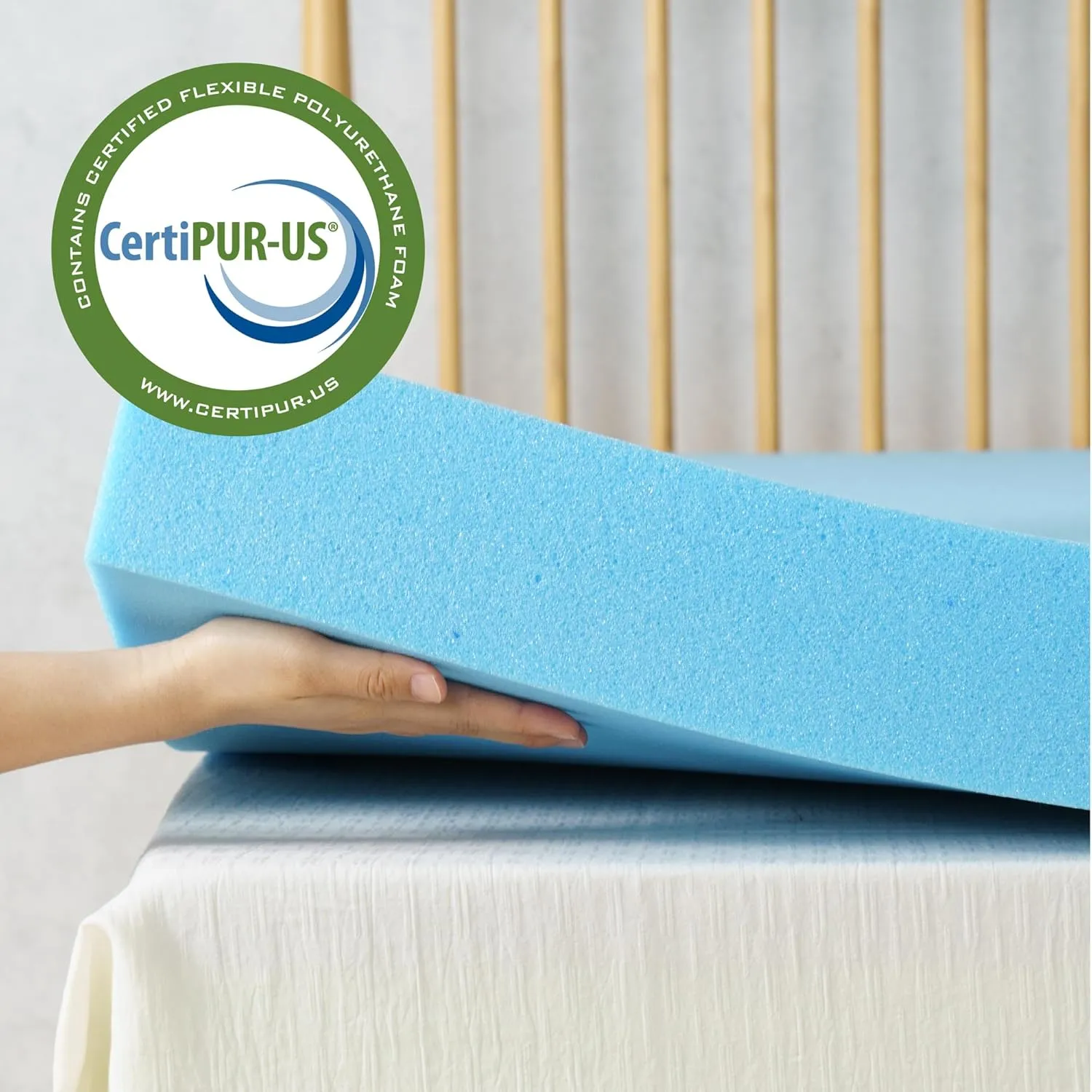 ZINUS 3 Inch Green Tea Cooling Gel Memory Foam Mattress Topper, Smaller, More Convenient WonderBox Packaging, Cooling Gel Foam, CertiPUR-US Certified, King