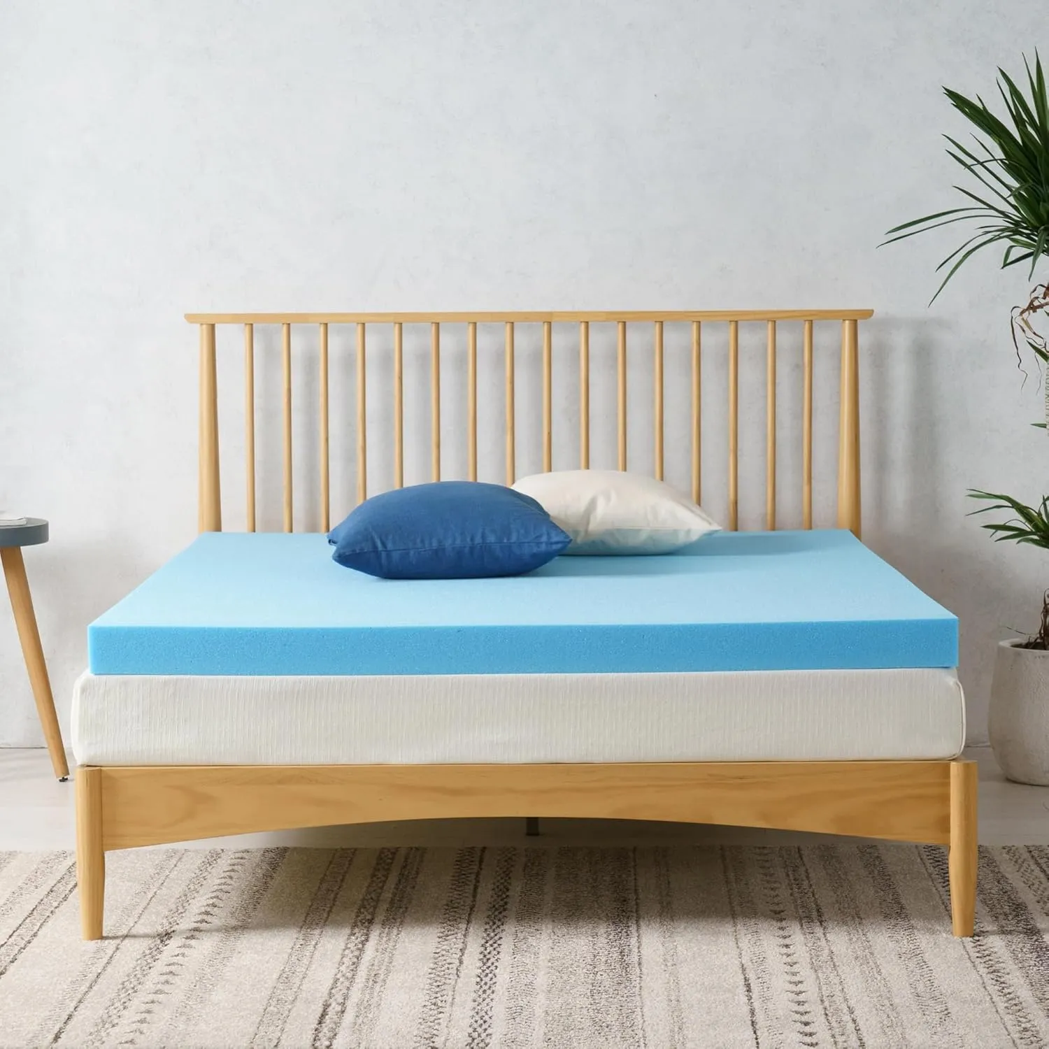ZINUS 3 Inch Green Tea Cooling Gel Memory Foam Mattress Topper, Smaller, More Convenient WonderBox Packaging, Cooling Gel Foam, CertiPUR-US Certified, King