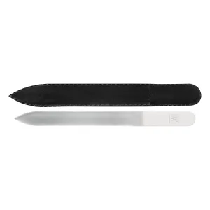 ZWILLING Glass Nail File Double Sided fine Grain Premium Nail File with Protective Cover, 150 mm