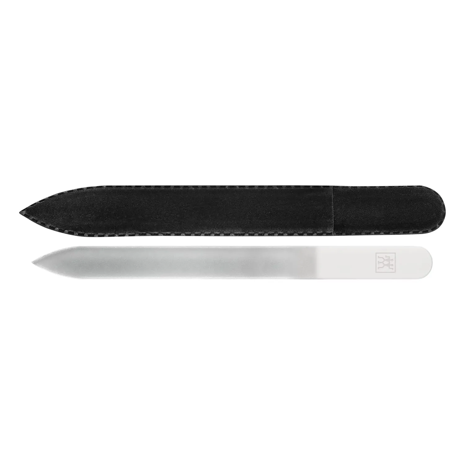 ZWILLING Glass Nail File Double Sided fine Grain Premium Nail File with Protective Cover, 150 mm